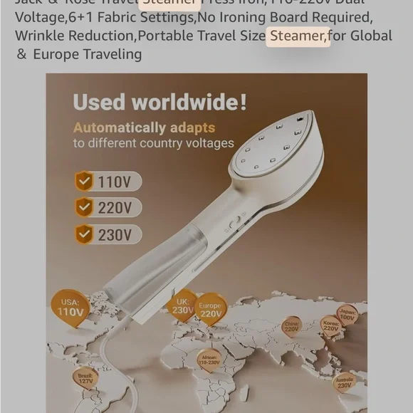 🎀 NIB TRAVEL STEAMER by Jack & Rose 🎀 - Picture 6 of 7